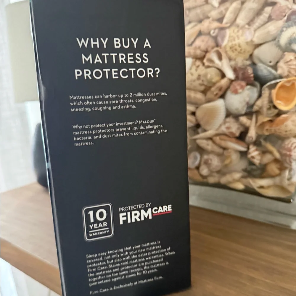 Malo Tencel Smooth Mattress Protector - Black and White